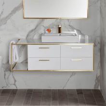Lacava LIN-VS-48R-33 - Cabinet of wall-mount under-counter vanity LIN-VS-48R  with four drawers (pulls included), metal f