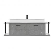 Lacava LIN-VS-60BT-MW - Metal frame  for wall-mount under-counter vanity LIN-VS-60B. Sold together with the cabinet and co