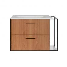 Lacava LIN-UN-30L-06 - Cabinet of wall-mount under-counter vanity LIN-UN-30L with sink on the left