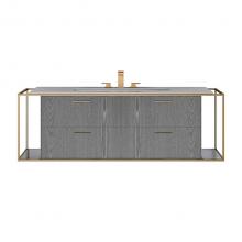 Lacava LIN-UN-60BF-BPW - Metal frame  for wall-mount under-counter vanity LIN-UN-60B. Sold together with the cabinet and co