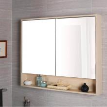 Lacava M06-41-02 - Surface-mount medicine cabinet with two mirrored doors, two adjustable glass shelves in each secti