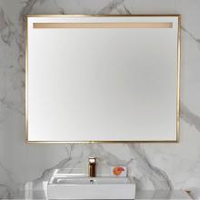 Lacava M08-41-MW - Wall-mount mirror in wooden or metal frame with LED light behind sand blasted frosted section on t