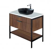 Lacava NAV-VS-30-06 - Cabinet of free standing under-counter vanity which  with two wide drawers, bottom wood shelf and