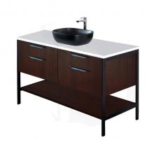 Lacava NAV-VS-48-02 - Cabinet of free standing under-counter vanity with four drawers, bottom wood shelf and metal frame