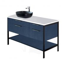 Lacava NAV-VS-48L-33 - Cabinet of free standing under-counter vanity with four drawers, bottom wood shelf and metal frame