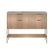 Lacava NAV-UN-48L-20 - Cabinet of free standing under-counter vanity with three drawers, bottom wood shelf and metal fram