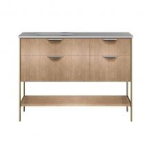 Lacava NAV-UN-48L-02 - Cabinet of free standing under-counter vanity with three drawers, bottom wood shelf and metal fram