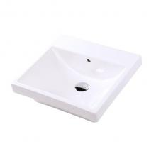 Lacava 4272-02-001 - wall-mounted porcelain  Bathroom Sink with overflow and with 01 - one faucet hole, 02 - two faucet