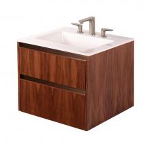 Lacava PUN-W-36-STANDARD - Wall-mount under-counter vanity with two drawers and plumbing notch in back. 35-3/4''W,