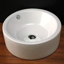 Lacava SAV50-001 - Vessel porcelain Bathroom Sink with overflow, finished back.19 1/4'' DIAM, 7''