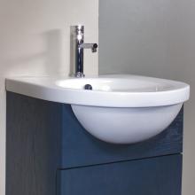 Lacava SC010-02-001 - Wall-mount or semi-recessed porcelain Bathroom Sink with an overflow, unfinished back. 20'&ap