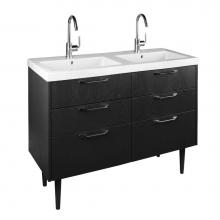 Lacava SOF-F-48D-02 - Floor standing vanity with six drawers.