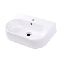 Lacava 2952-02-001 - Wall mounted Bathroom Sink available with 01 - one faucet hole, 02 - two faucet holes, 03 - three