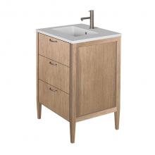 Lacava LRS-F-24B-24 - Free-standing under-counter vanity with two drawers(pulls included), the top drawer has U-shaped n