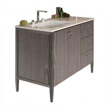 Lacava LRS-F-48L-07 - Free-standing under-counter vanity with two doors on the left an three drawers on the right(pulls