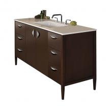 Lacava LRS-F-60B-33 - Free-standing under-counter vanity with three drawers on both sides and two doors on the center(pu