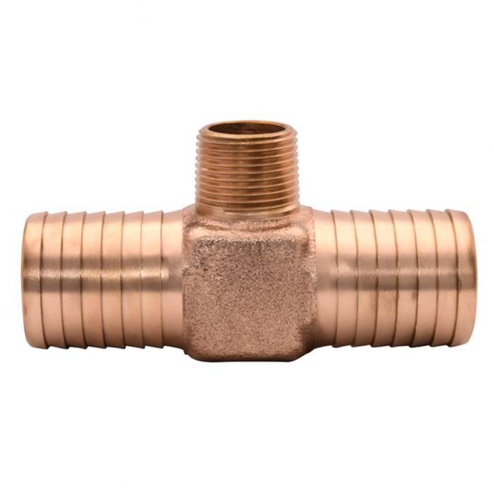 1'' x 3/4'' Cast Bronze Reducing Hydrant Tee, Insert x MNPT