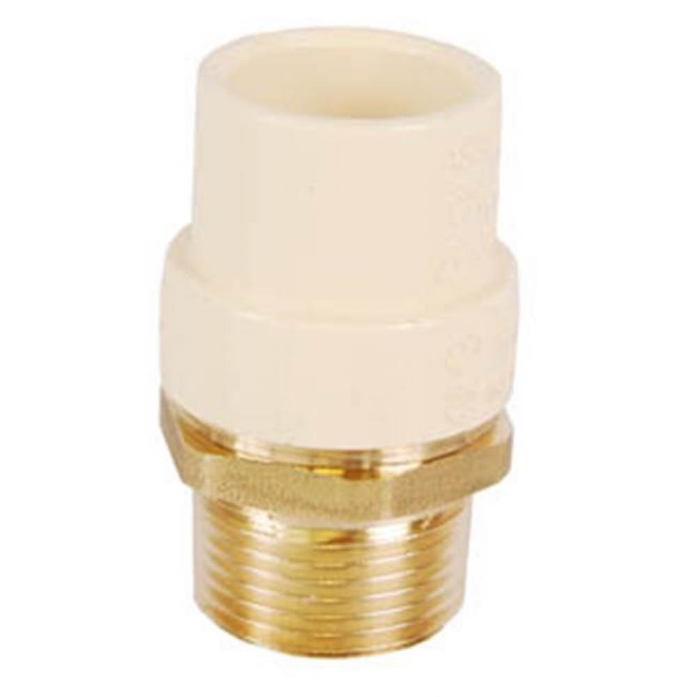 1-1/4'' No Lead Forged Brass CPVC x MNPT Transition Fitting