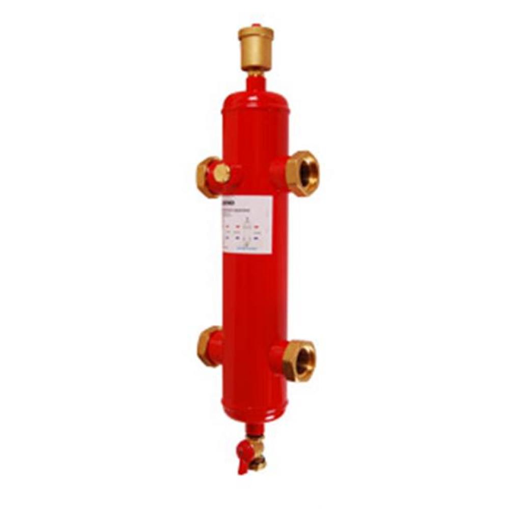 1-1/4'' Isolation Valve FNPT HS-808 Hydraulic Separator w/ Air Vent, Check, Fill & P