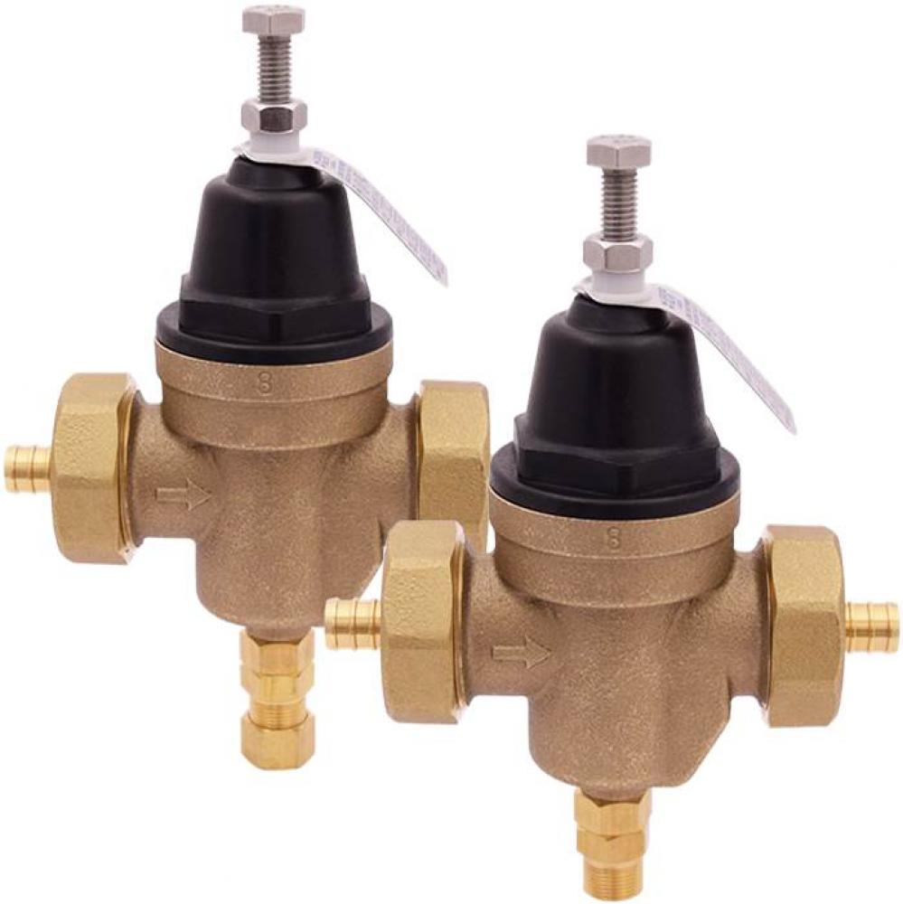 1/2'' T-6802NL No Lead Brass Pressure Reducing Valve, Thermo Plastic Bonnet, 3/8'&a