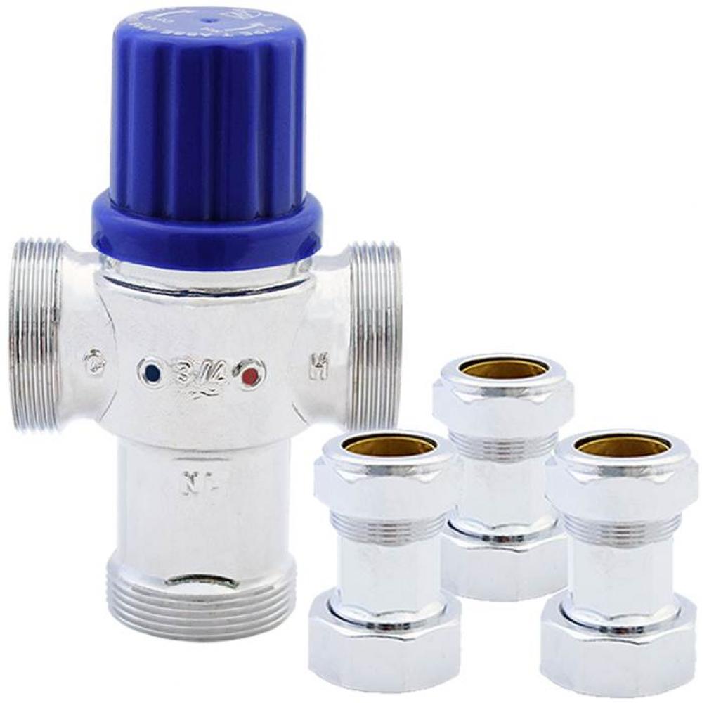 T-45NL Domestic Potable Water Thermostatic Mixing Valve with Compression Connections, Inlets inclu