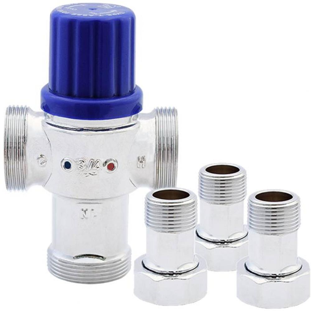 T-45NL Domestic Potable Water Thermostatic Mixing Valve with MNPT Connections, Inlets include Inte