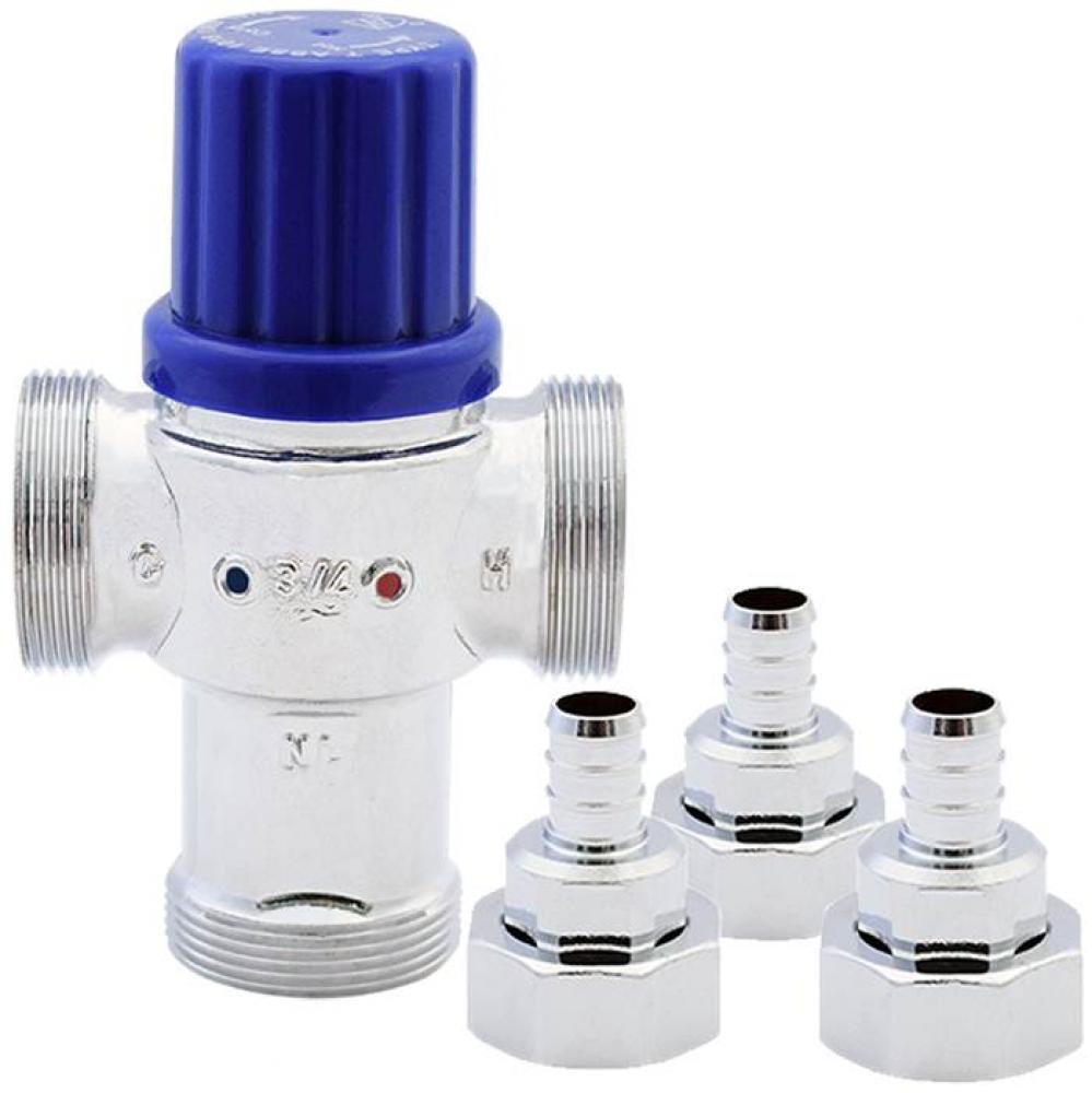 T-45NL Domestic Potable Water Thermostatic Mixing Valve with PEX Connections, Inlets include Integ