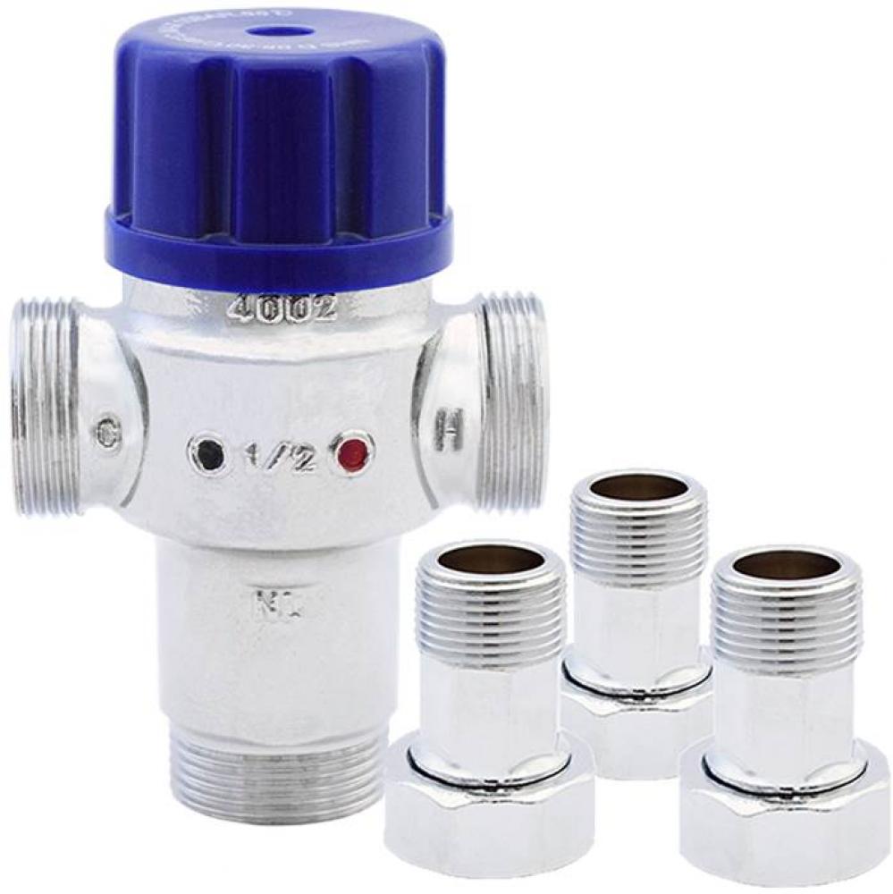 T-46NL Radiant Thermostatic Mixing Valve with MNPT Connections, Inlets include Integral Check Valv