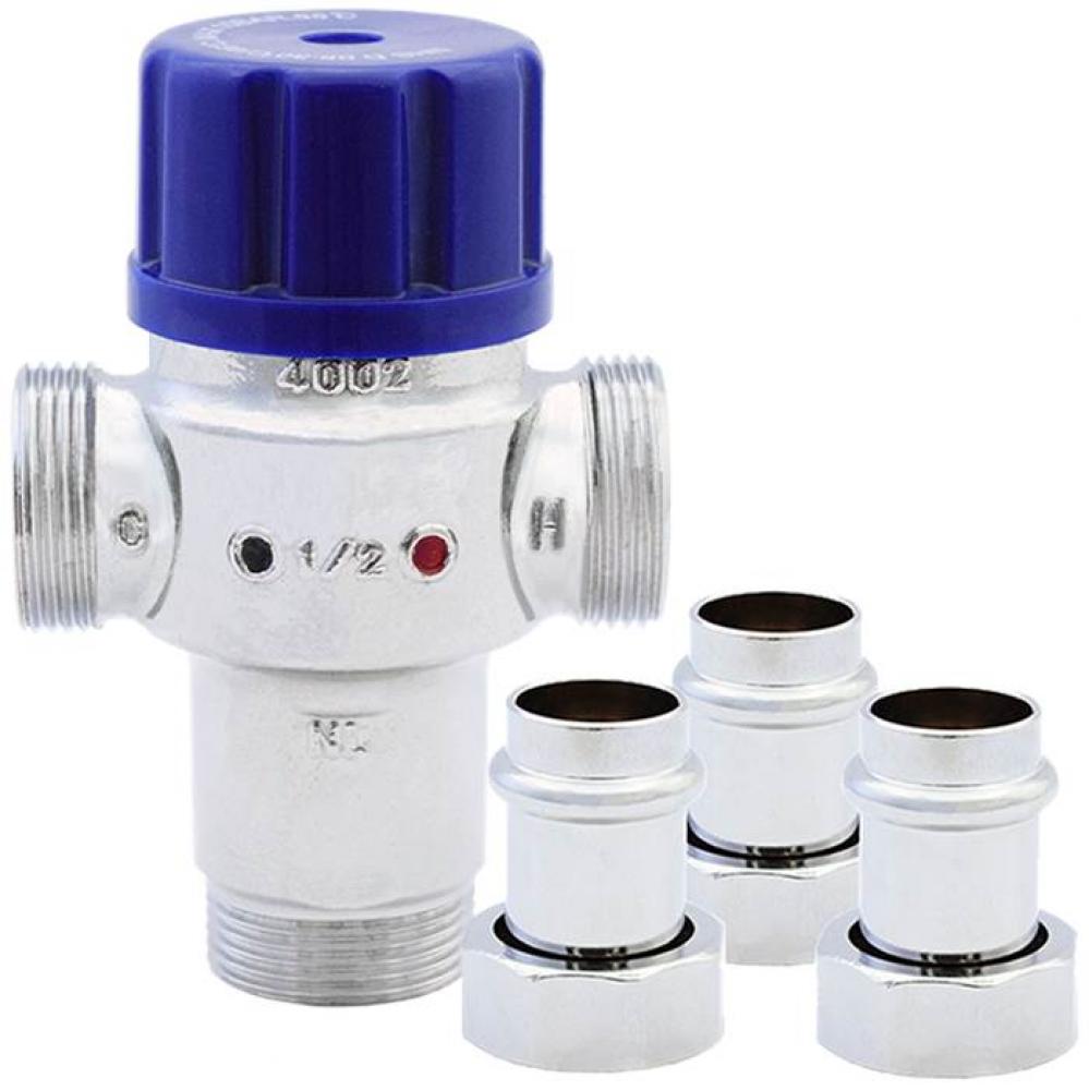T-46NL Radiant Thermostatic Mixing Valve with Press Connections, Inlets include Integral Check Val