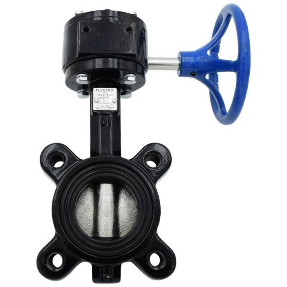 3'' T-365DI-G Ductile Iron Lug Type Butterfly Valve, Ductile Iron Disc, Gear Operated-EP