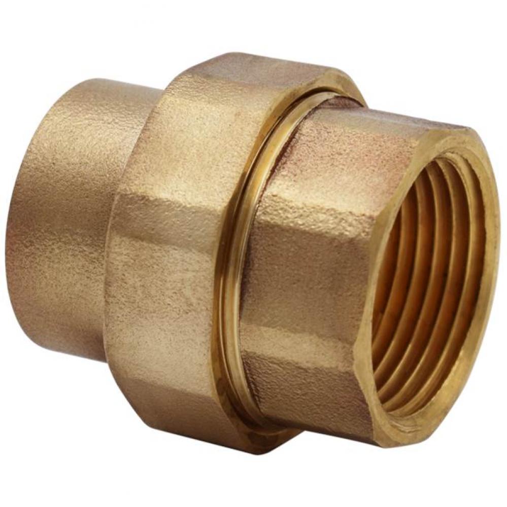 3/4'' No Lead Brass Sweat x FNPT Compact Pattern Union