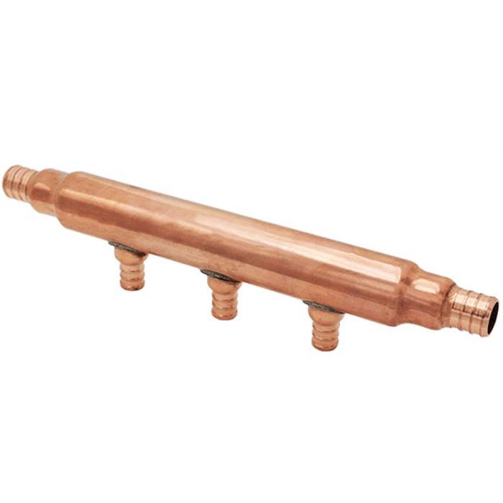 3/4'' x 3/4'' PEX Copper Manifold with 8 Outlets - 1/2'' F1807 PEX