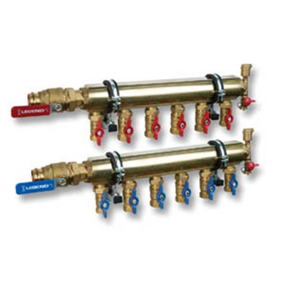 M-8220P High Capacity Manifold Kit with Airand Fill/Purge Valve 1-1/2'' OT-63 Brass Bar