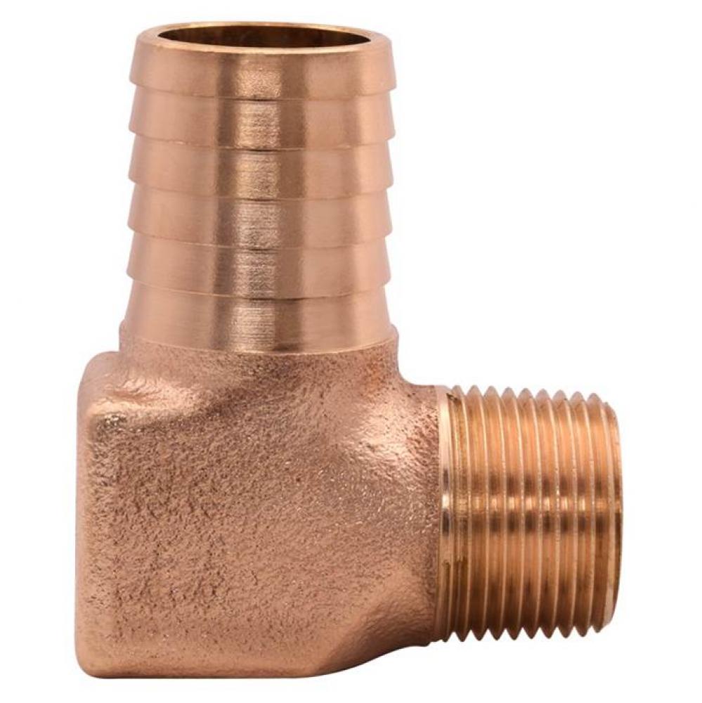 3/4'' x 1'' No Lead Bronze Insert x MNPT Elbow