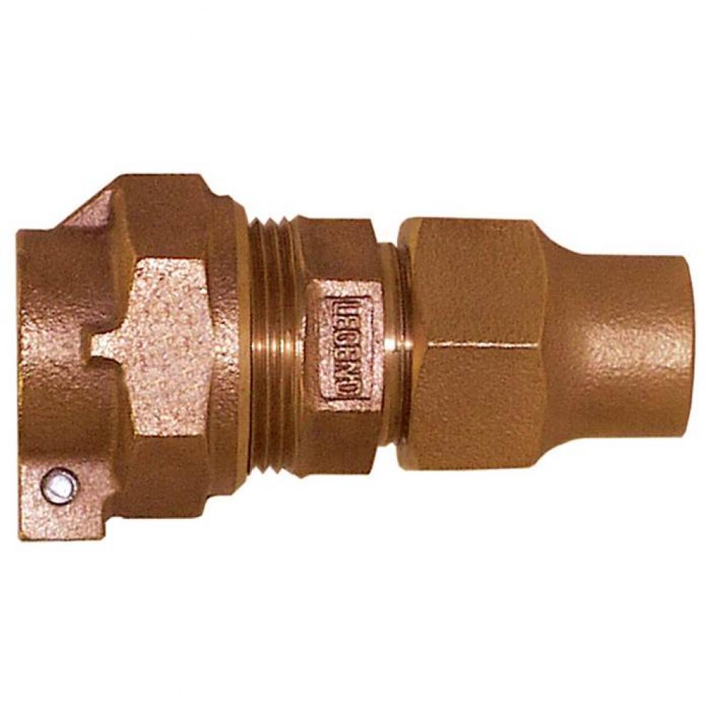 1'' x 5/8'' T-4110NL No Lead Bronze Lead Connection Flare x Extra Strong Coupl
