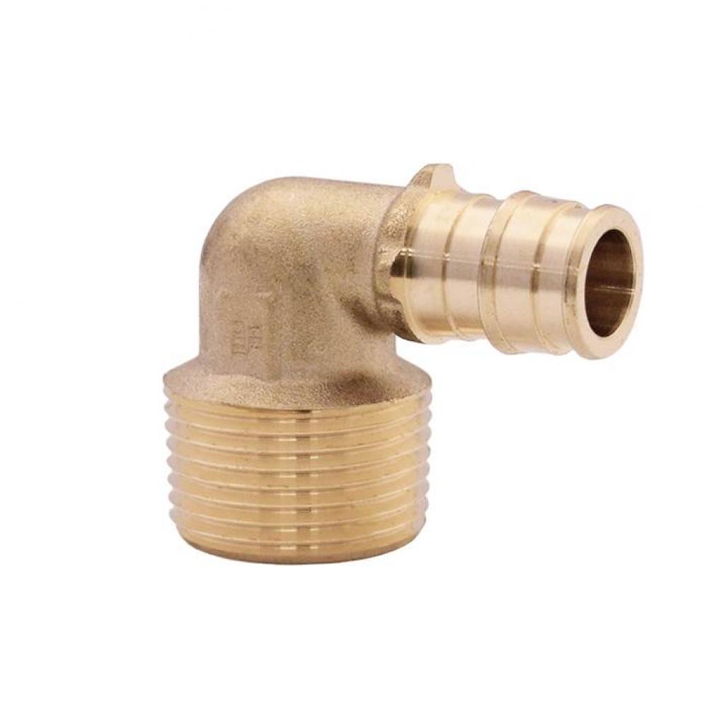 3/4'' No Lead / DZR Brass F 1960 PEX MNPT Elbow