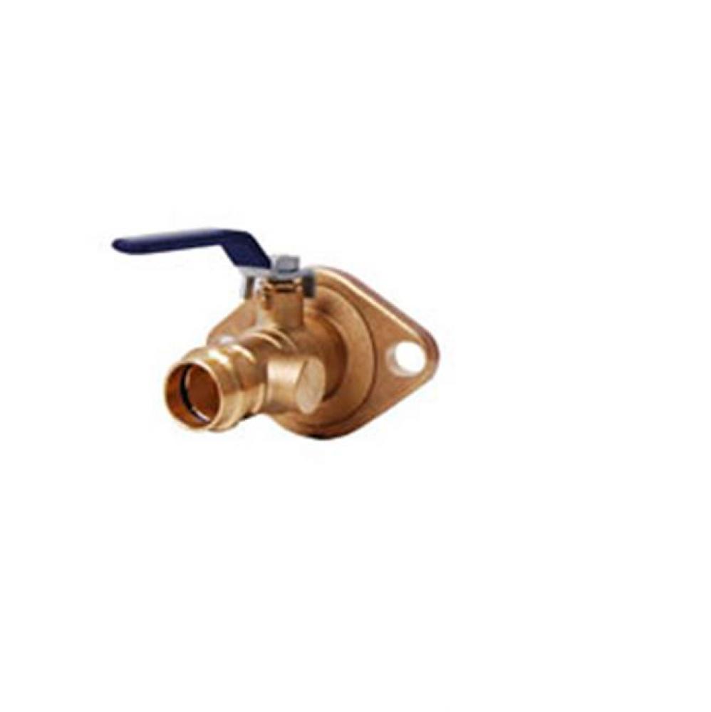 1'' P-2011 Forged Brass Isolation Ball Valve with Rotating Flange, LegendPress x Flange