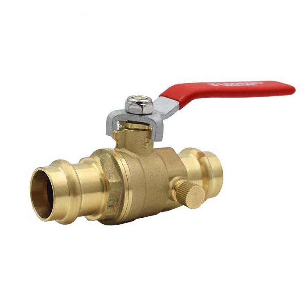 1/2'' P-202NL DRAINABLE PRESS BALL VALVE