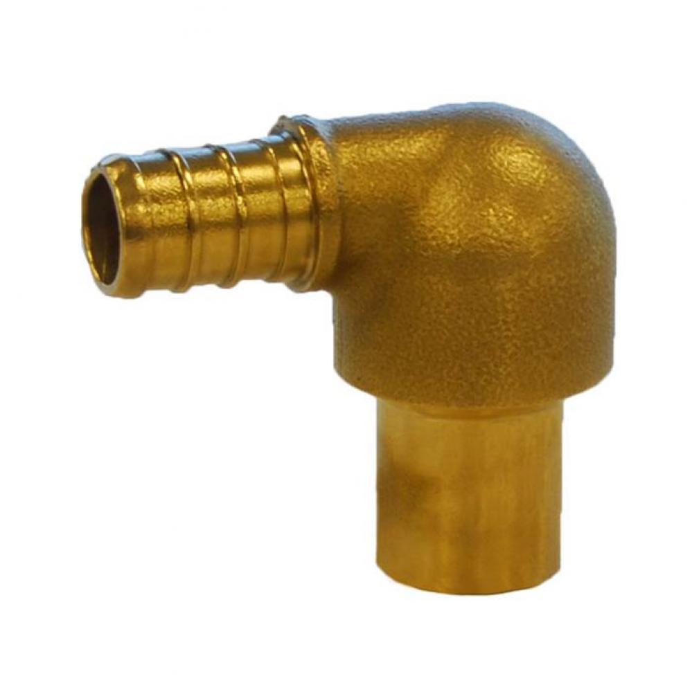 1/2'' x 1/2'' PEX x FTG Elbow No Lead/ DZR Forged Brass Fitting