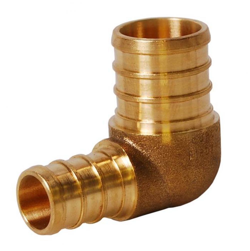 1/2'' x 3/4'' PEX Reducing Elbow No Lead/ DZR Forged Brass Fitting