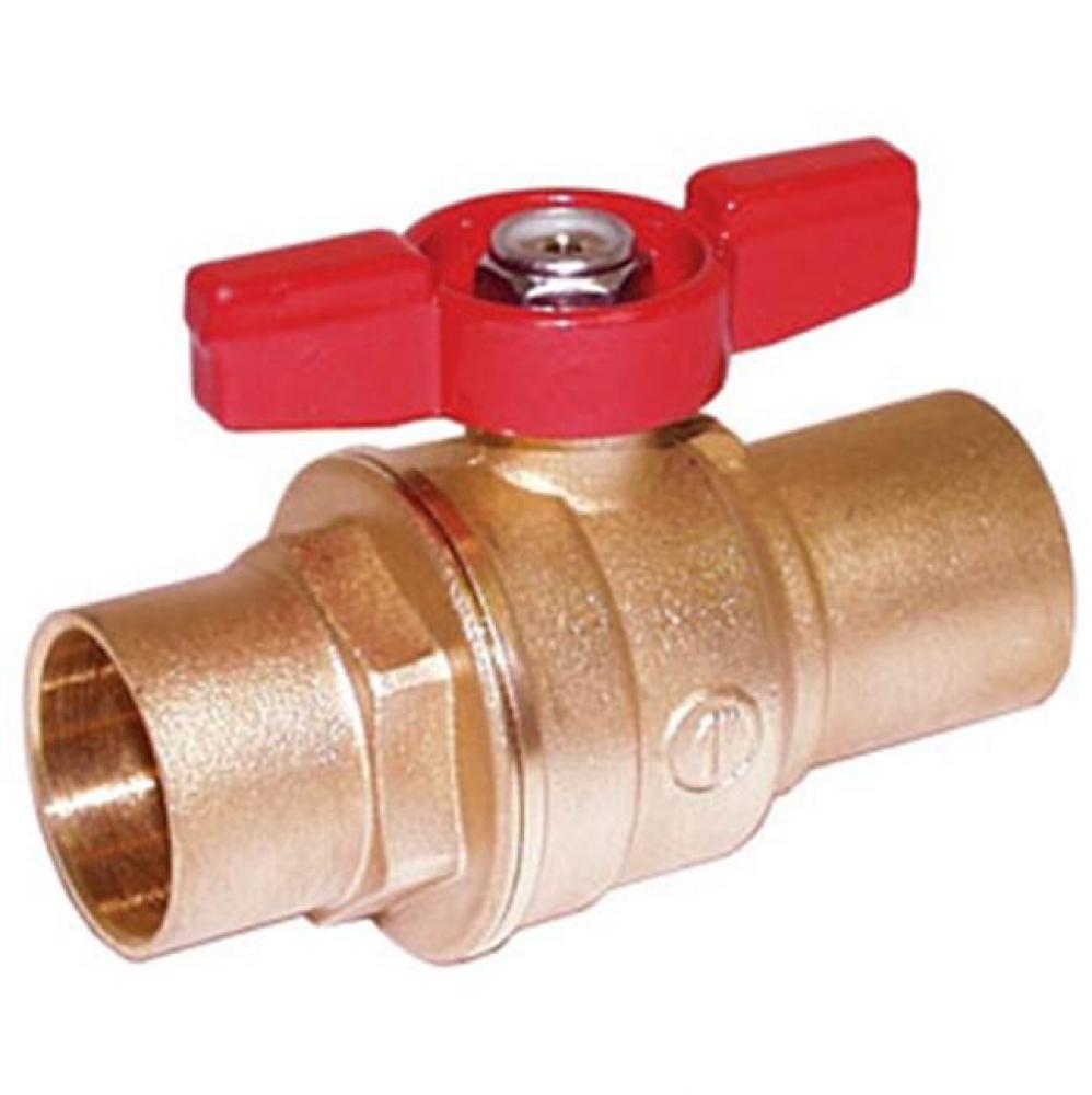 1/2'' S-1001T Forged Brass Full Port Ball Valve, Tee Handle