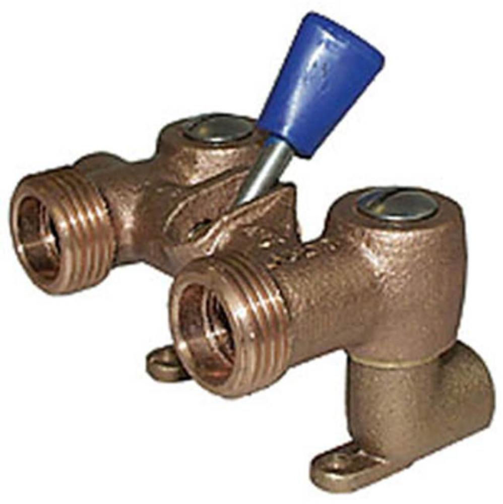 1/2'' S-11 Brass Washing Machine Valve, Dual Outlet