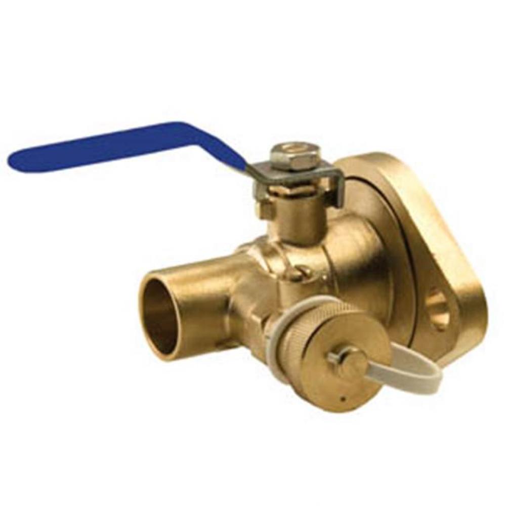 1-1/4 S-2012 Forged Brass Isolation Ball Valve with Rotating Flange