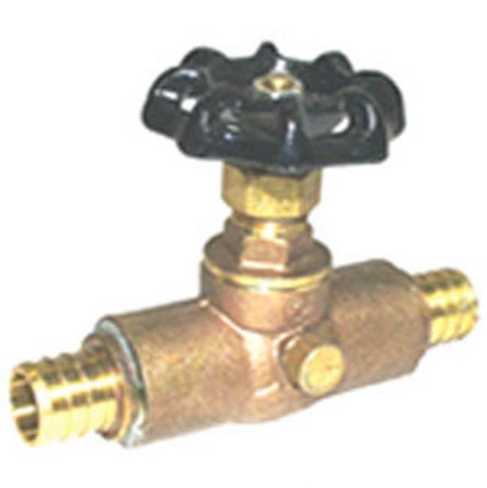 1/2 S-511P No Lead Brass Stop & Waste Valve with PEX ends