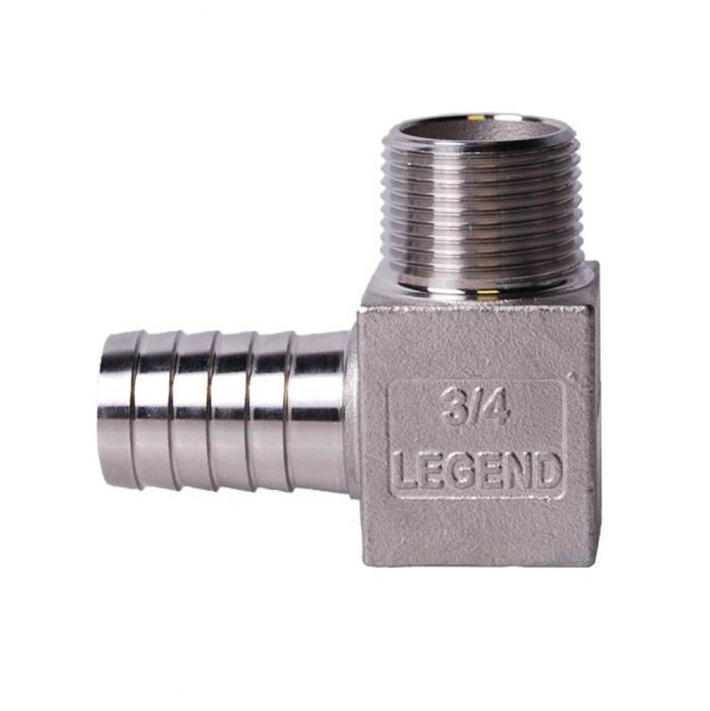 1'' x 3/4'' .304 Stainless Steel Reducing Hydrant Insert x MNPT Elbow
