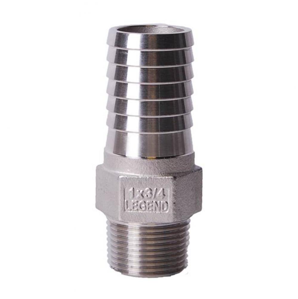 1'' x 3/4'' .304 Stainless Steel Insert x MNPT Adapter