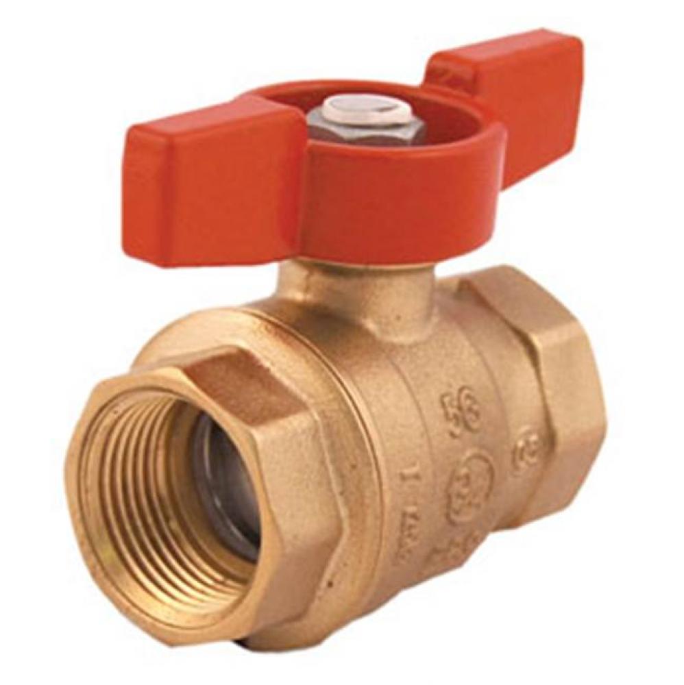 1/2'' T-1001T Forged Brass Full Port Ball Valve, Tee Handle