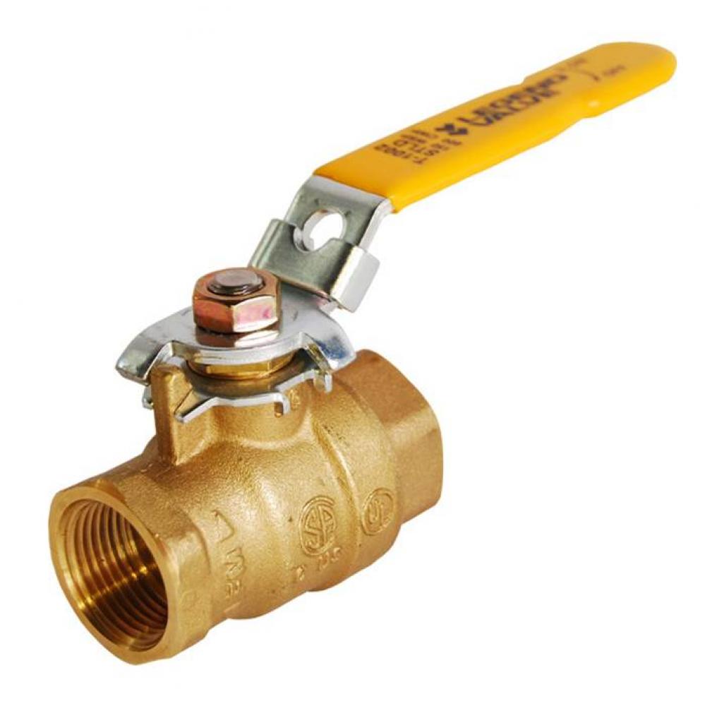 1'' T-1002LD Forged Brass Full Port Ball Valve with Locking Device