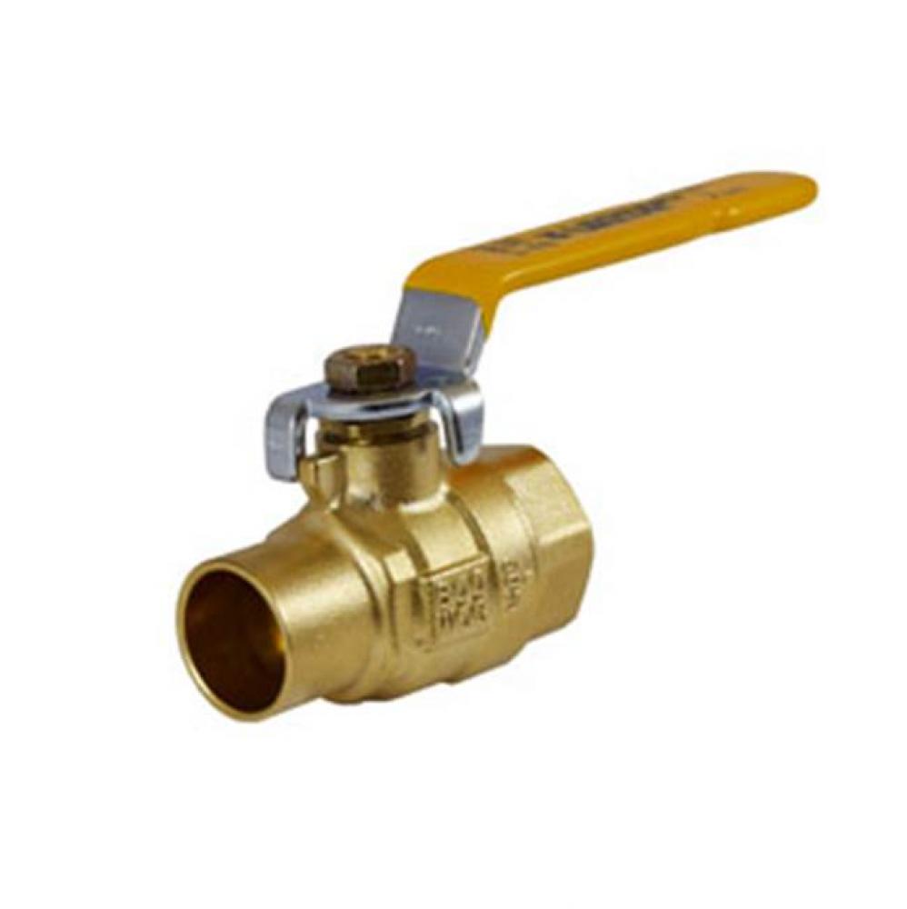 1/2'' T-1007 Forged Brass Full Port Ball Valve, FNPT x Sweat