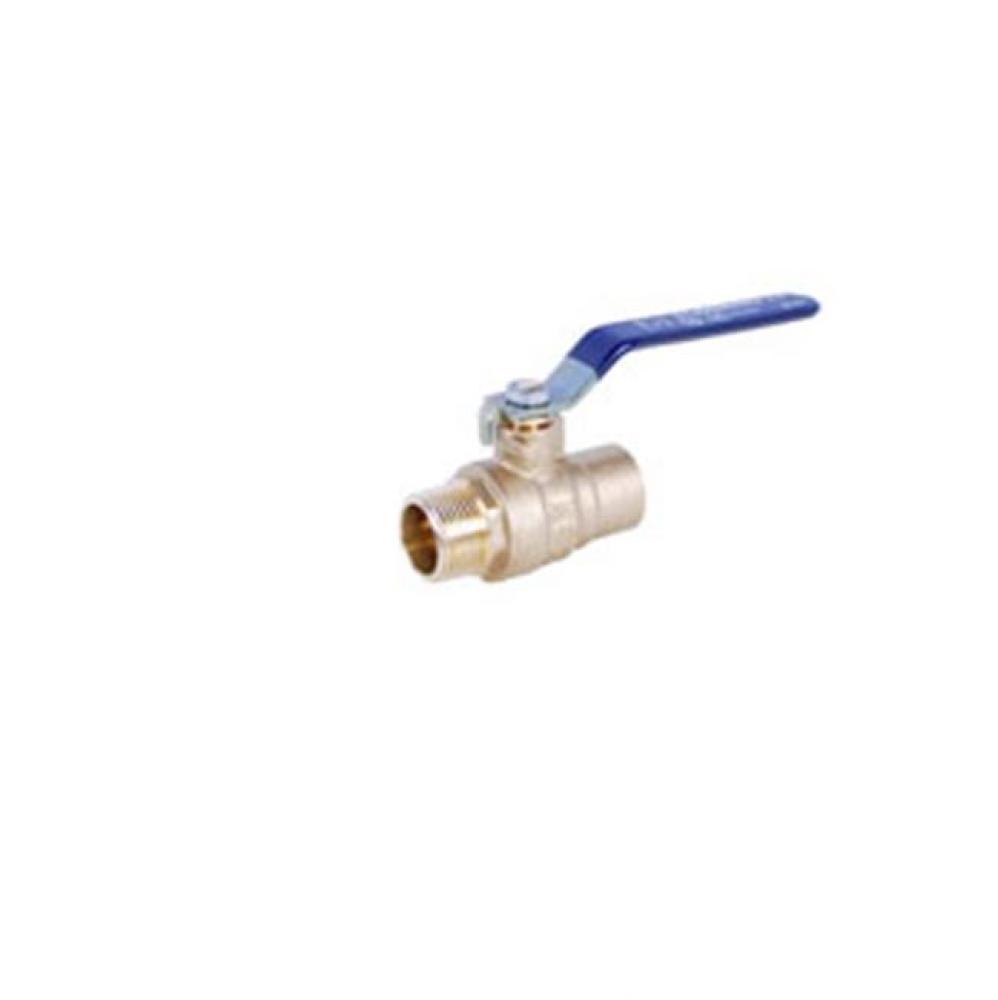 3/4'' T-2000MxSNL No Lead, DZR Forged Brass Ball Valve, MNPT x Sweat